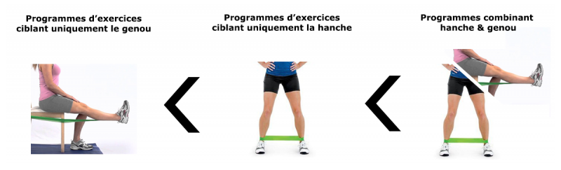 Bénéfices relatifs des différents type d'exercices
